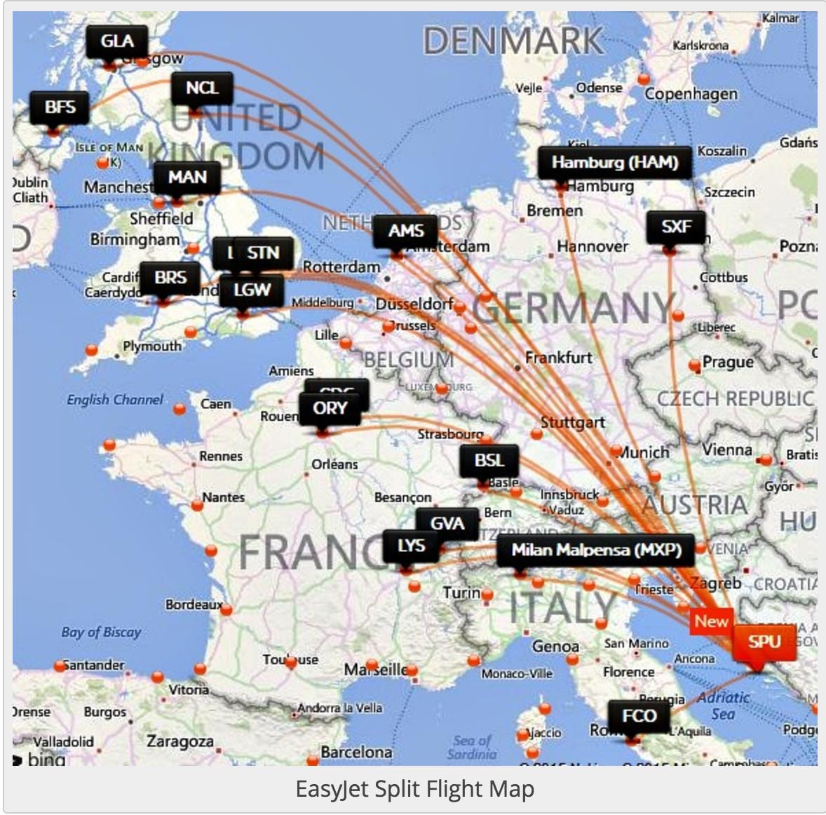 kwoasi airlines destinasyon kat jeyografik